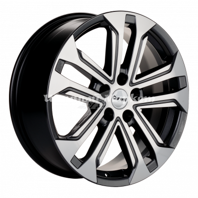 ДискCarwel Куж 1803 (Haval Jolion) 7JxR18 PCD5x114.3 ET37 DIA66.5, Серый с полированной лицевой частью